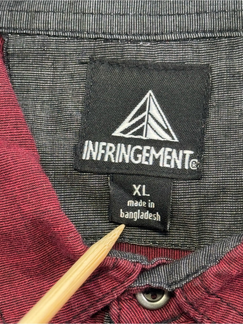 Burgundy Short-Sleeve Button-Down Shirt - Picture 12 of 12